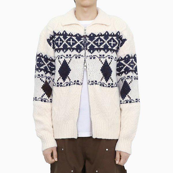 男女兼用ツーウェイジップアップノルディックウールニットジップアップアウターSRV077 10,178円