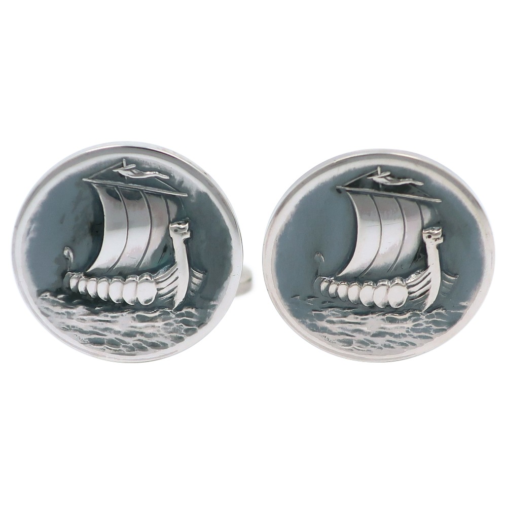 Georg Jensen ジョージジェンセン 帆船 ヨット ＃50 カフス シルバー925 メンズ 中古品