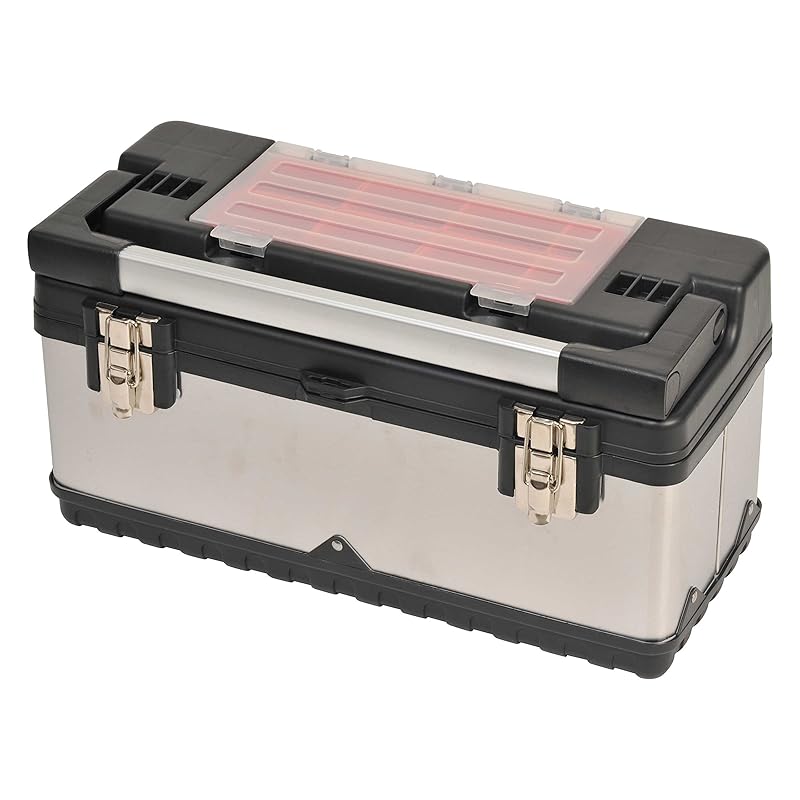 即納：SK11(エスケー11) ステンレス工具箱 外寸幅505×奥230×高さ255mm SSC-500W