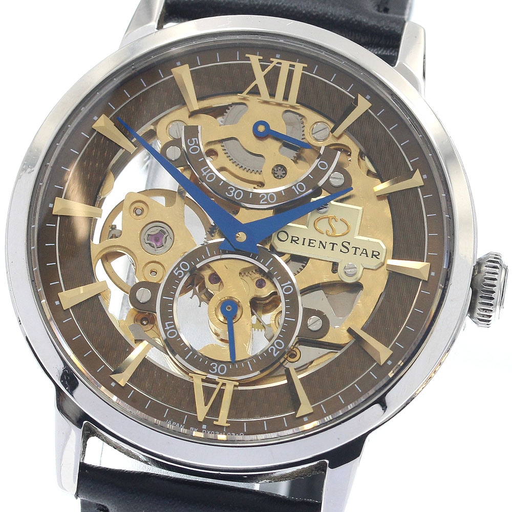 オリエント ORIENT WZ0051DX オリエントスター パワーリザーブ 手巻き メンズ _945357【中古】