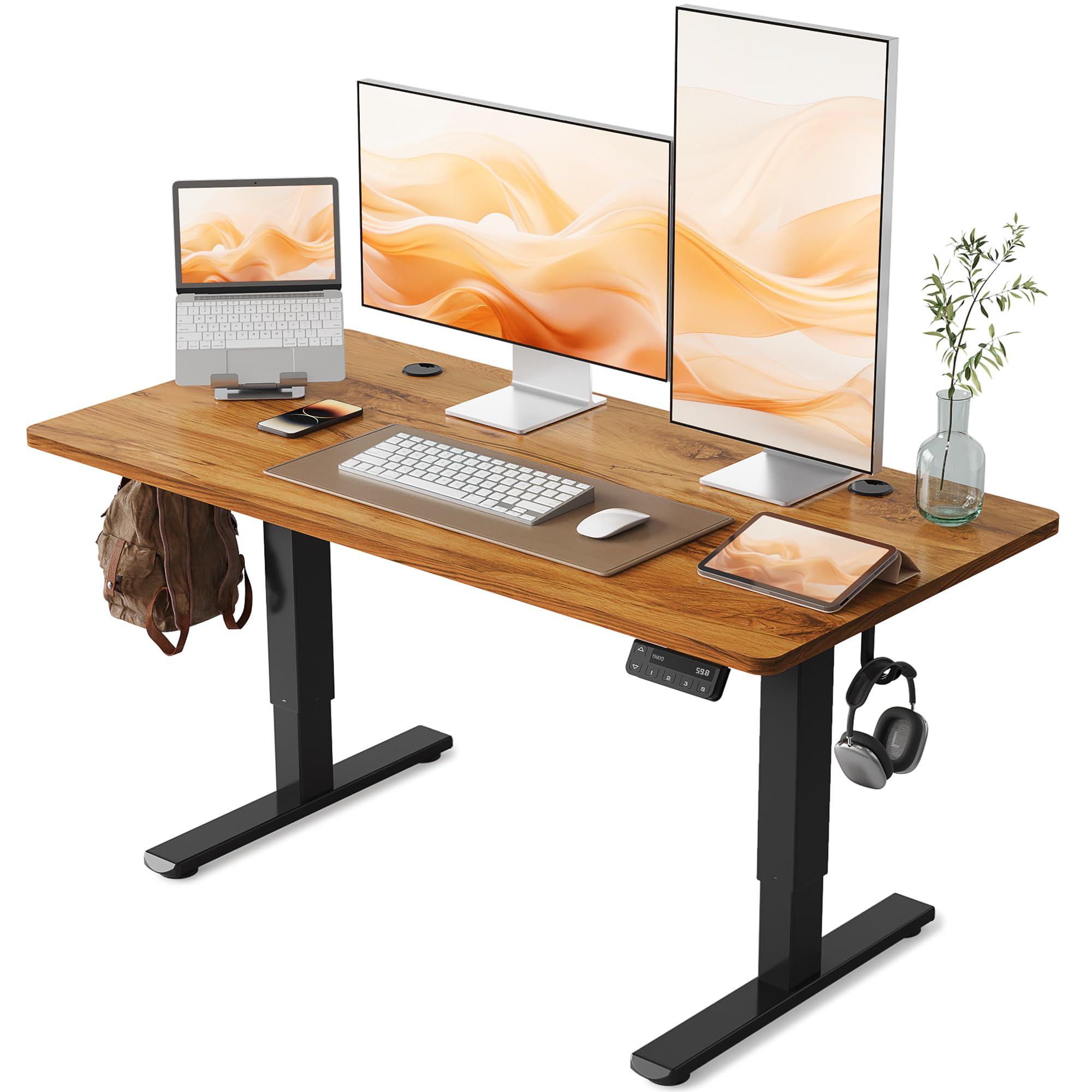 YIHAYO ローデスク 高さ46-72cm 昇降デスク 幅120cm 奥行き60cm 電動 ゲーミングデスク 昇降式デスク 高さメモリー機能 上下昇降デスク 静音 収納フック付き 組み立て簡単 ロー 11,752円