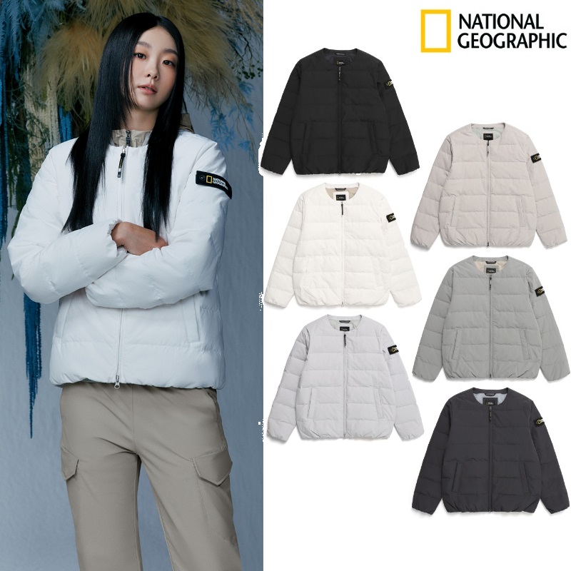 Heron U-neck lightweight down jumper_(N234UDW920) 6色 新商品 韓国人気 男女共用 冬のファッション 防寒用品 カップルアイ グースダウン