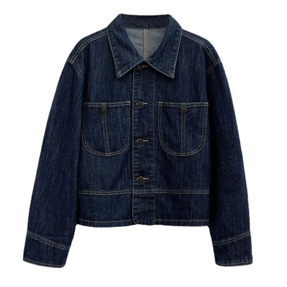 デニムジャケット レディース アウター 長袖 ショート丈 ゆったり カジュアル 通勤 通学 デニム トップス 春秋