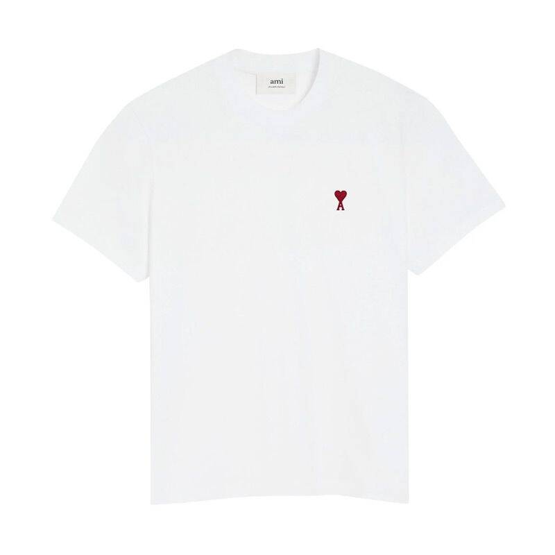 25FW アミ ハートロゴ 半袖Tシャツ ホワイト BFUTS035 724 100