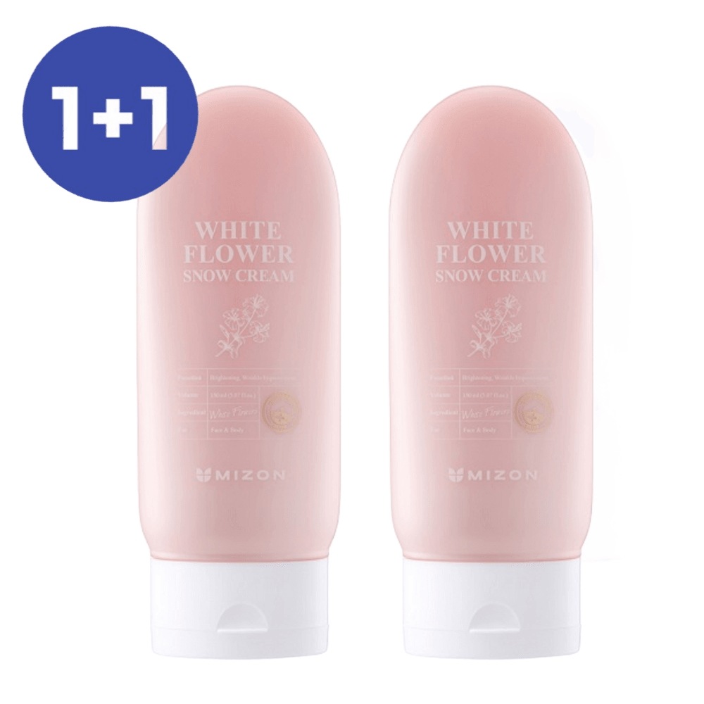 【正品】 ミズ*ン ホワイトフラワー スノートーンアップクリーム 150ML+150ML