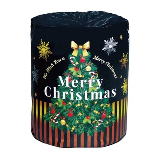 販促用トイレットペーパー クリスマスロール ダブル30m 個包装 100個