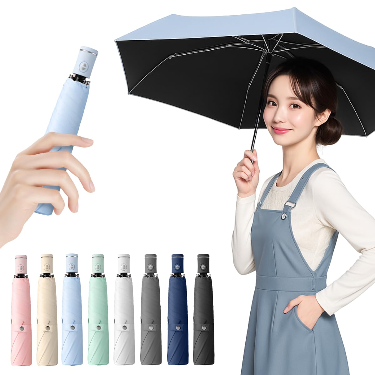 Prv【 雑誌掲載/スマホより軽いのに大きい！ 】折りたたみ傘 晴雨兼用 自動開閉 大きい 濡れない 102cm 超撥水加工 日傘 体感温度-15℃ uvカット99% UPF50+ 遮光 遮熱 断熱