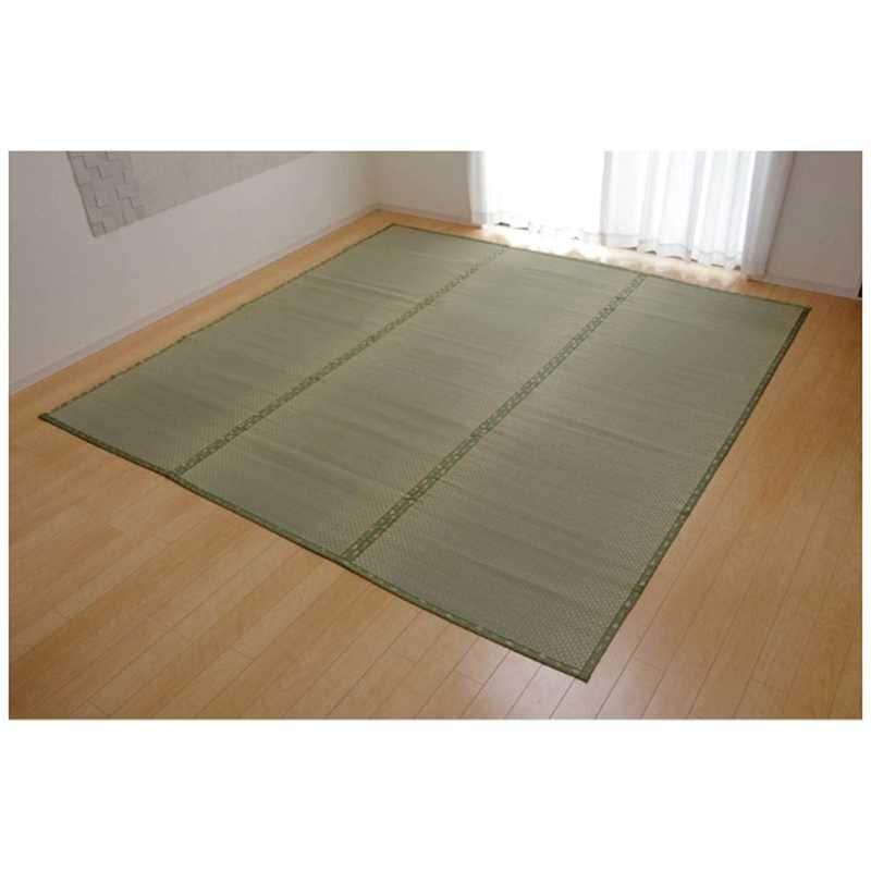 イケヒコ　ラグ い草 市松織 「不知火」(352×352cm/ナチュラル)