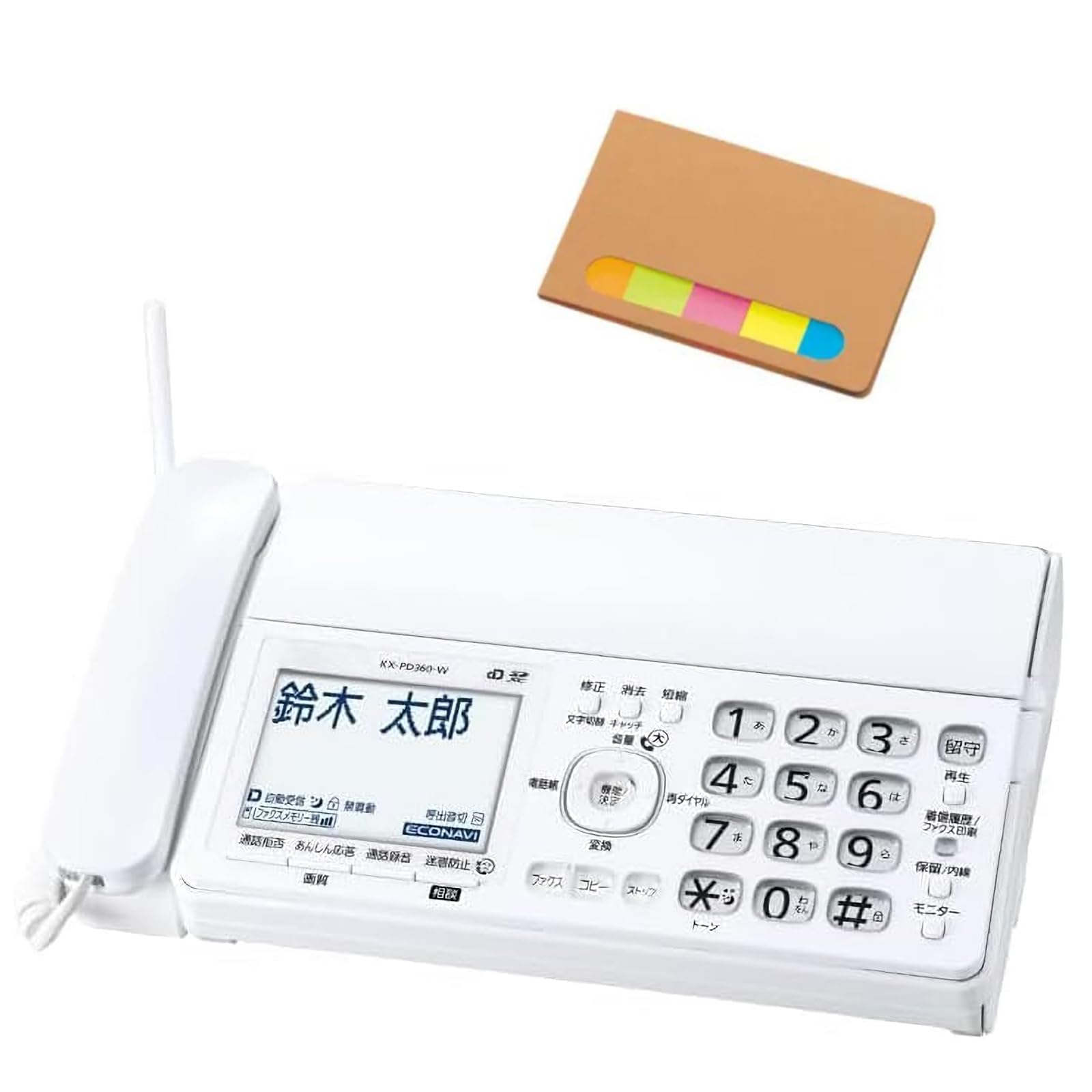 パナソニック 親機のみ FAX電話機 KX-PD360DL-W FAX ホワイト おたっくす 留守電機能付き ファックスのみ 迷惑電話ゲキタイ 普通紙 FAX 電話機 KX-PD3 35413