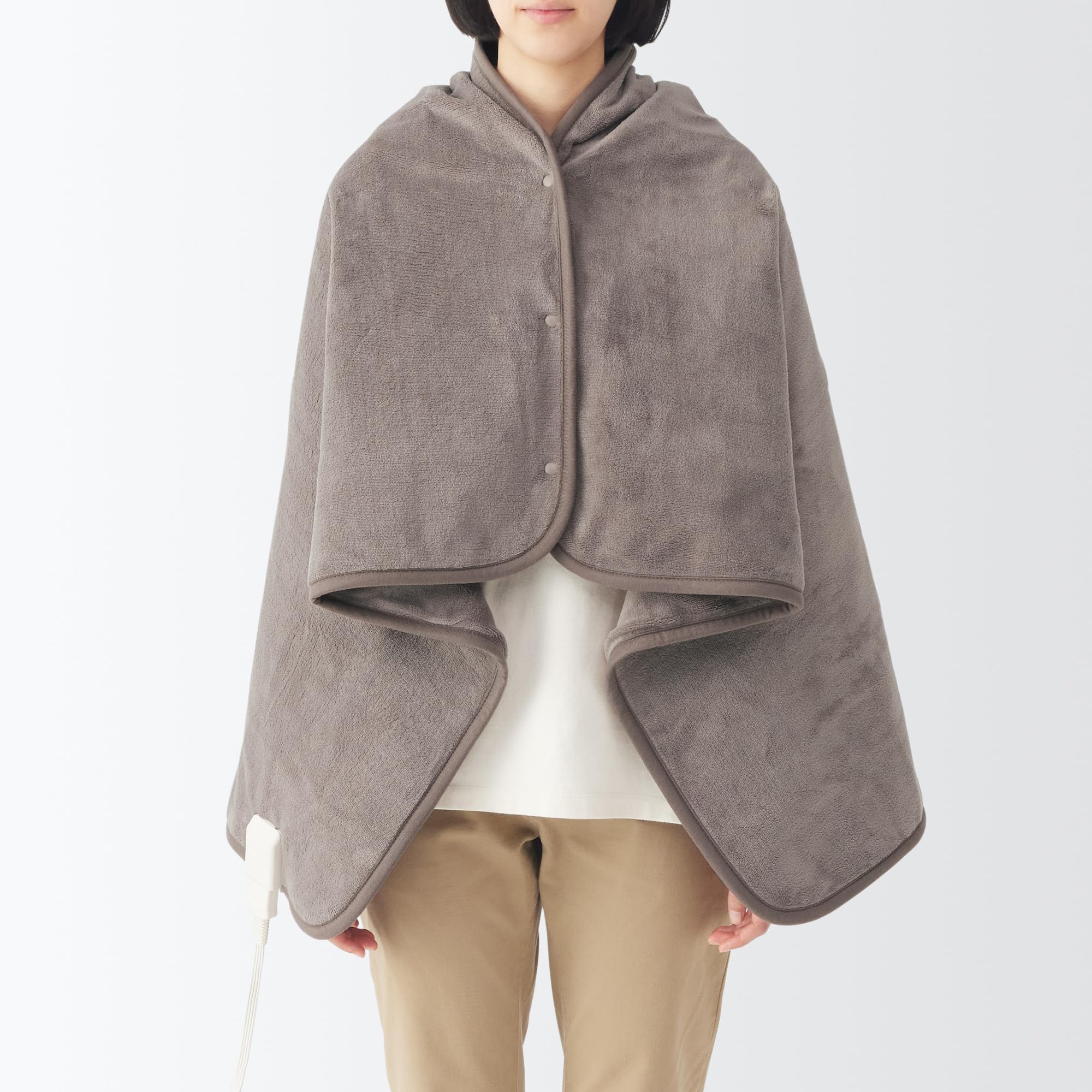 無印良品 羽織れる電気ブランケット ダークベージュ 幅130×奥行80cm MJ-EHB13DBEP/84390852