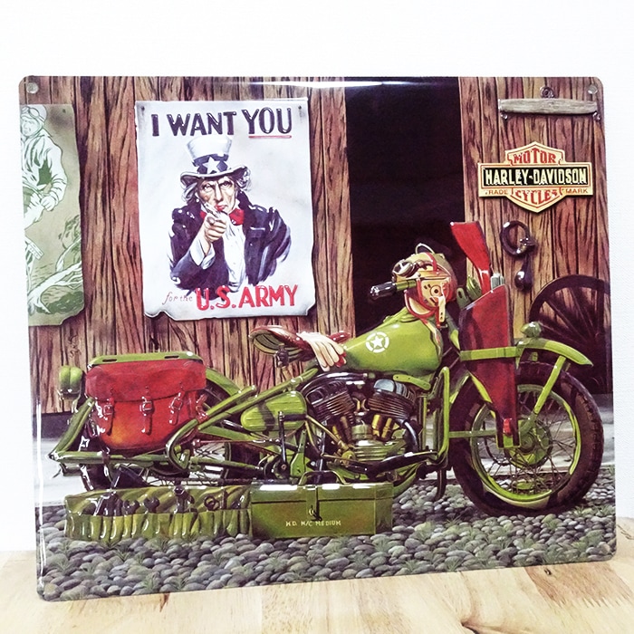 ブリキ看板 ハーレーダビッドソン H-D FREEDOM RIDERS アンティーク ガレージ バイク 壁飾り ロゴ 正規ライセンス品 アメリカン 雑貨 インテリア おしゃれ 可愛い カフェ