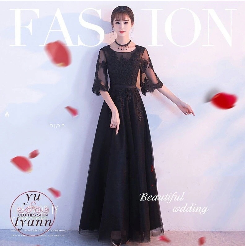 パーティードレス 結婚式 フォーマル ロング丈 袖あり 二次会 マキシ丈ワンピース お呼ばれ 大きいサイズ 二次会 発表会 袖あり 上品 30代 40代 50代