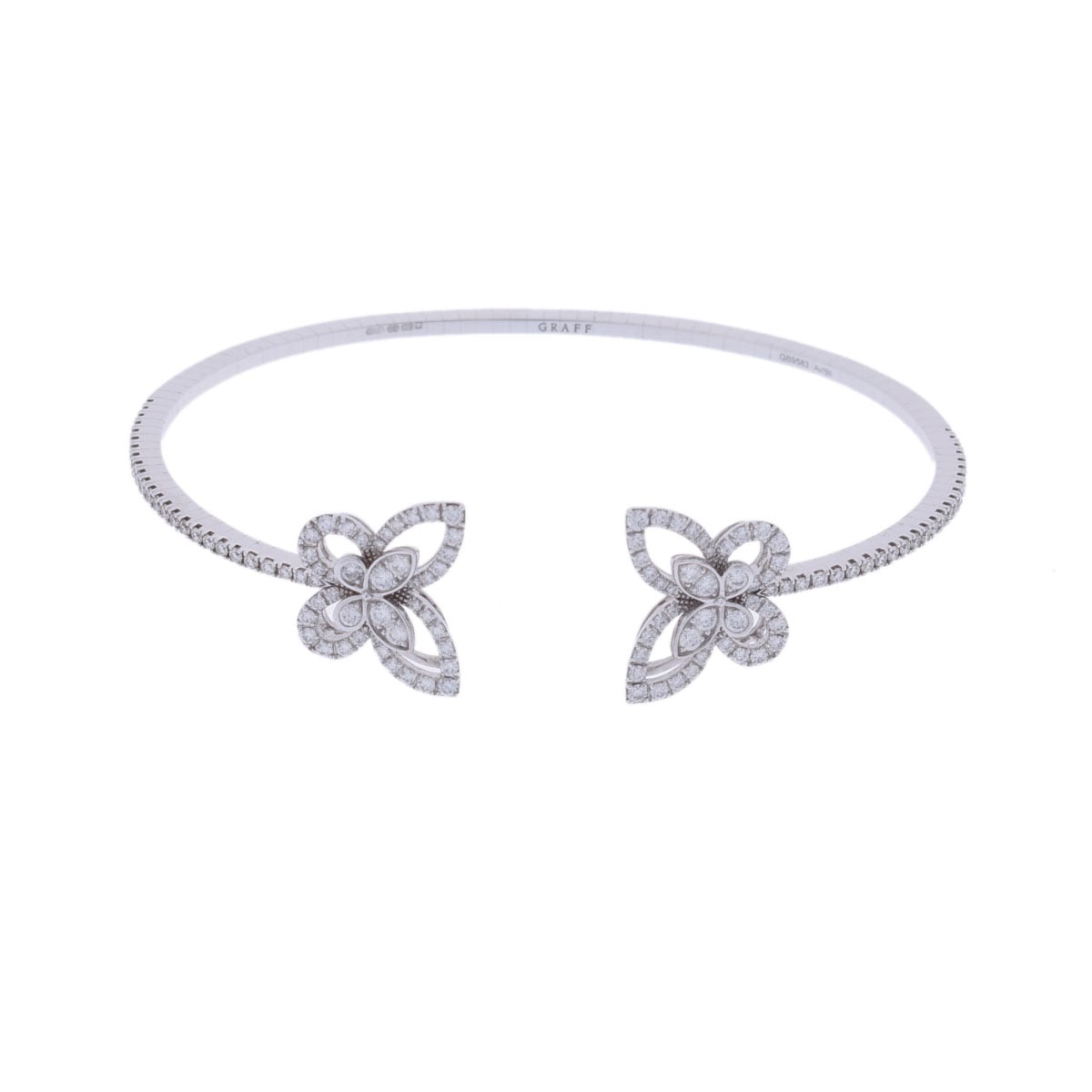 ダブルバタフライシルエットバングル レディース WG ブレスレット Aランク 中古 銀蔵 704,000円