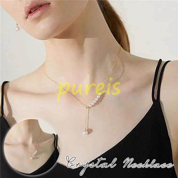 ネックレス レディース 6粒 パール 天然淡水パール お祝い ギフト 母の日 誕生日 記念日 アクセサリー ジュエリー 上品 彼女 ホワイトデーお返し