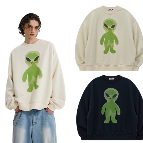 Alien Graphic Overfit MTM スウェットシャツ 2色