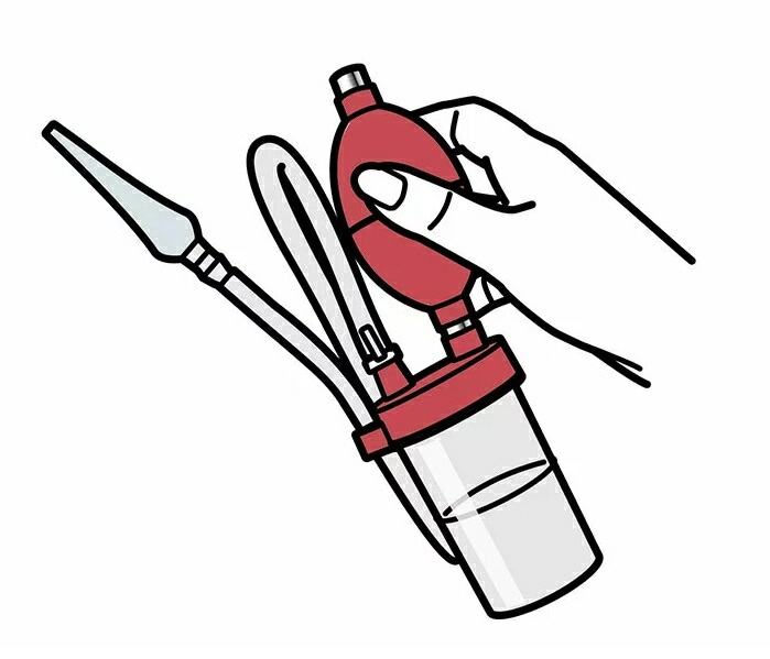 無電源タイプ　鼻水吸引器　ワンハンドアスピレーター [ HA-NS ]　特典みえーる透明シリコンオリーブ管　ロング　管理　手動