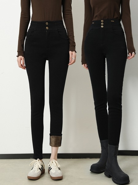 ハイウエスト シルバー フォックス ベルベット ペンシル パンツ 4,662円