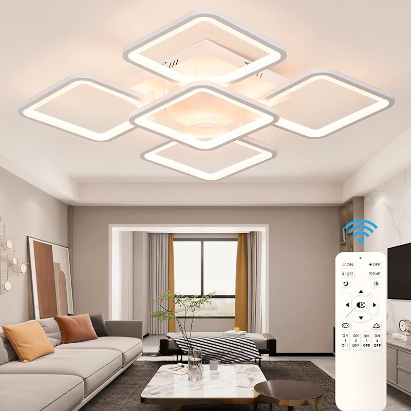 72W LEDシーリングライト 照明 おしゃれ 北欧 LED対応 8畳 照明器具 天井照明 リモコン付き 無段階調光調色 常夜灯 タイミング機能 リビング ダイニング 食卓 寝室 モダン レトロ 5灯