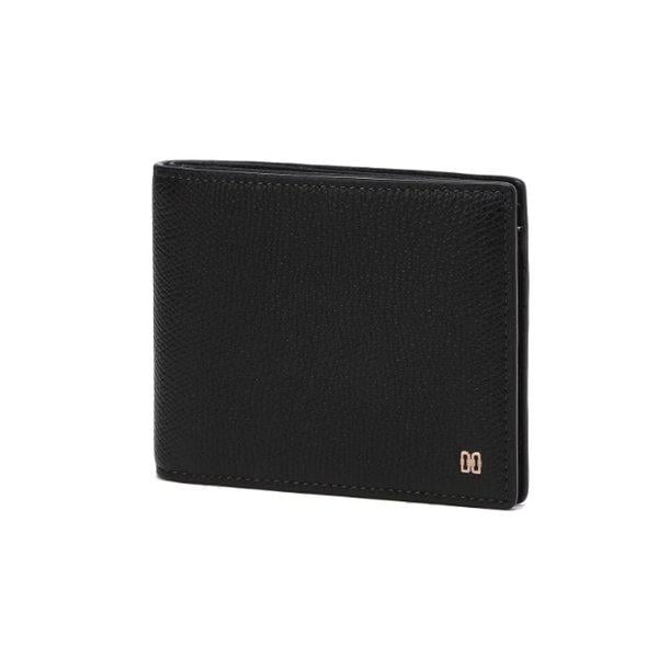 ブラック内部チェックラインスリム二つ折り財布 DBWA5F854