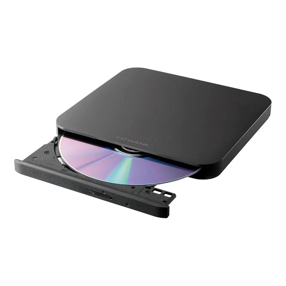 アイ・オー・データ IODATA ポータブルDVDドライブ 編集・再生・保存ソフト付き USB A バスパワー Windows/macOS/Chrome OS対応 ブラック DVRP-US8XK