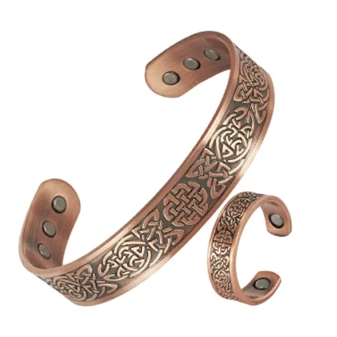 純銅製ジュエリー 純銅磁気ブレスレット エネルギーマグネット付き 磁気ブレスレット ストレス解消 減量 痩身 調節可能 健康エネルギー 高磁石 瞑想 ヨガ 磁気リング 指輪 銅ブレスレット