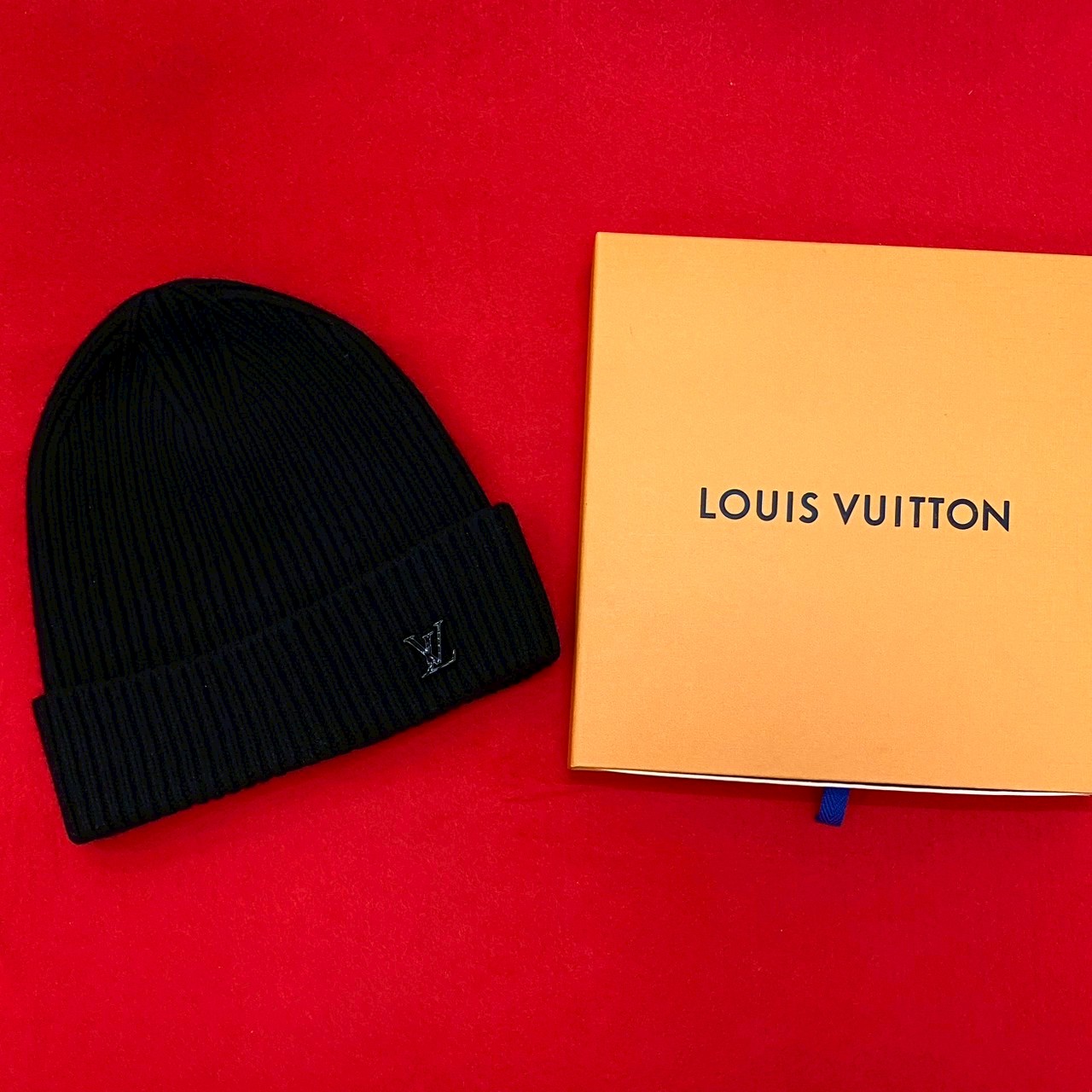 ビーニー LV アヘッド 1.1ニットキャップ カシミヤ ブラック b27-2