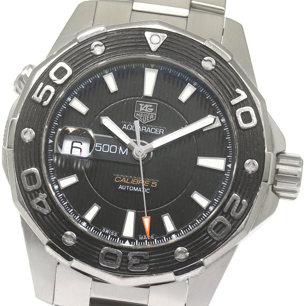 タグホイヤー TAG HEUER WAJ2110 アクアレーサー キャリバー5 デイト 自動巻き メンズ 保証書付き_844863【中古】