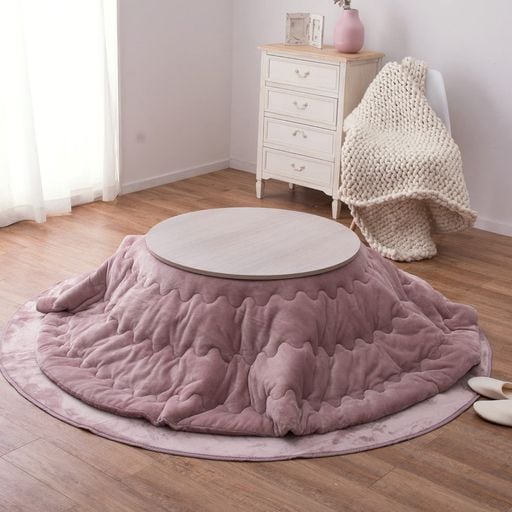 [HAGIHARA] メレンゲタッチ こたつ布団 240626632 ピンク 直径約190CM