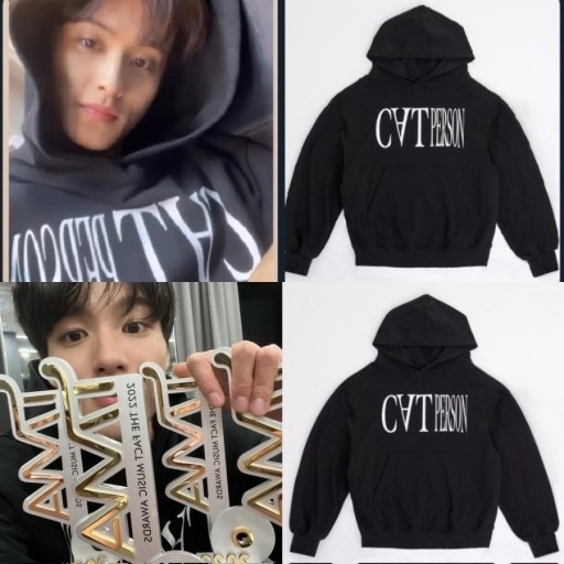NCT DREAM 着用/クーポン贈呈/期間限定セール CAT PERSON LETTERING パーカー/ユニセックス/ 14,000円
