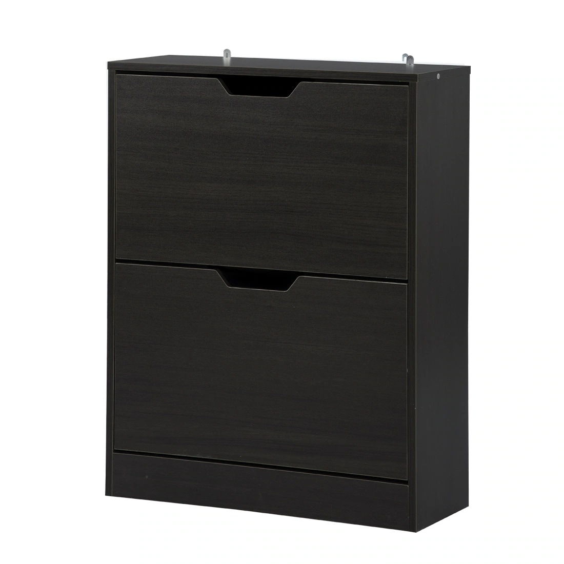 276【新品】下駄箱 2段 2層 シューズラック 玄関収納 ひとり暮らし スリムタイプ 靴収納 ラック 靴収納棚 安定 ブラック