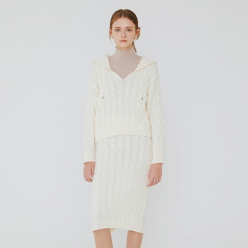 [フォレスト] フード付きストリングニットセット (SZATXE1)