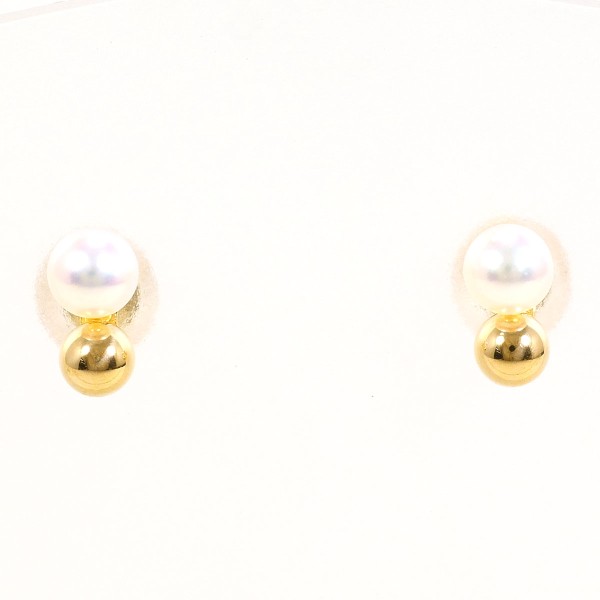 K18 18金 YG イエローゴールド ピアス パール(真珠) ジュエリー 中古