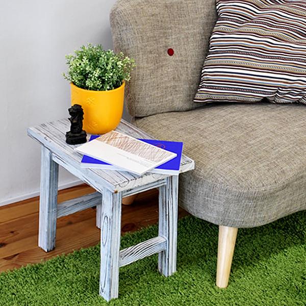 スツール 小 花台 鉢台 フラワーラック インテリア エクステリア 木製 ウッド ナチュラル ホワイト 白 木目 園芸 ガーデニング 装飾用