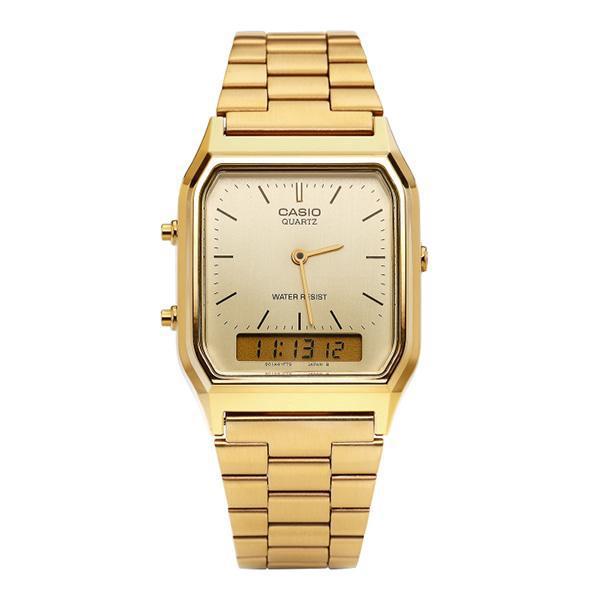 時計 AQ-230GA-9DHDF (AQ-230GA-9D) スクエア デジタル アナログ デュアルタイム メタル時計