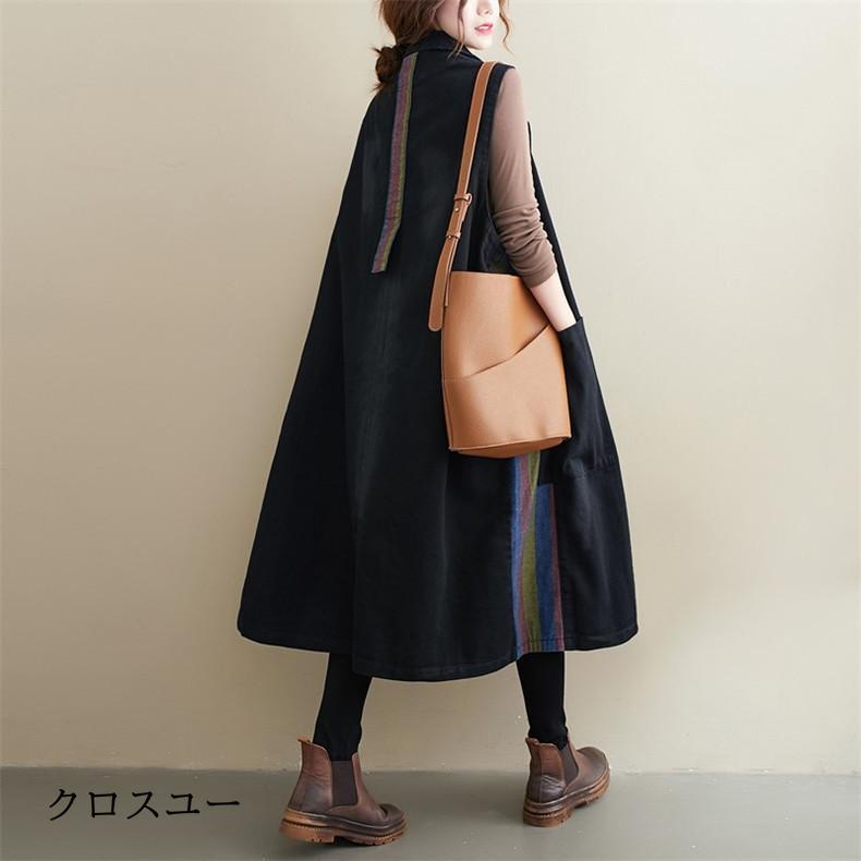 ジレ ベスト 大人カジュアル デニムベスト ロング丈 レディース 大きいサイズあり 秋冬 気分によって着こなせる優秀アイテム スッキリとした印象に