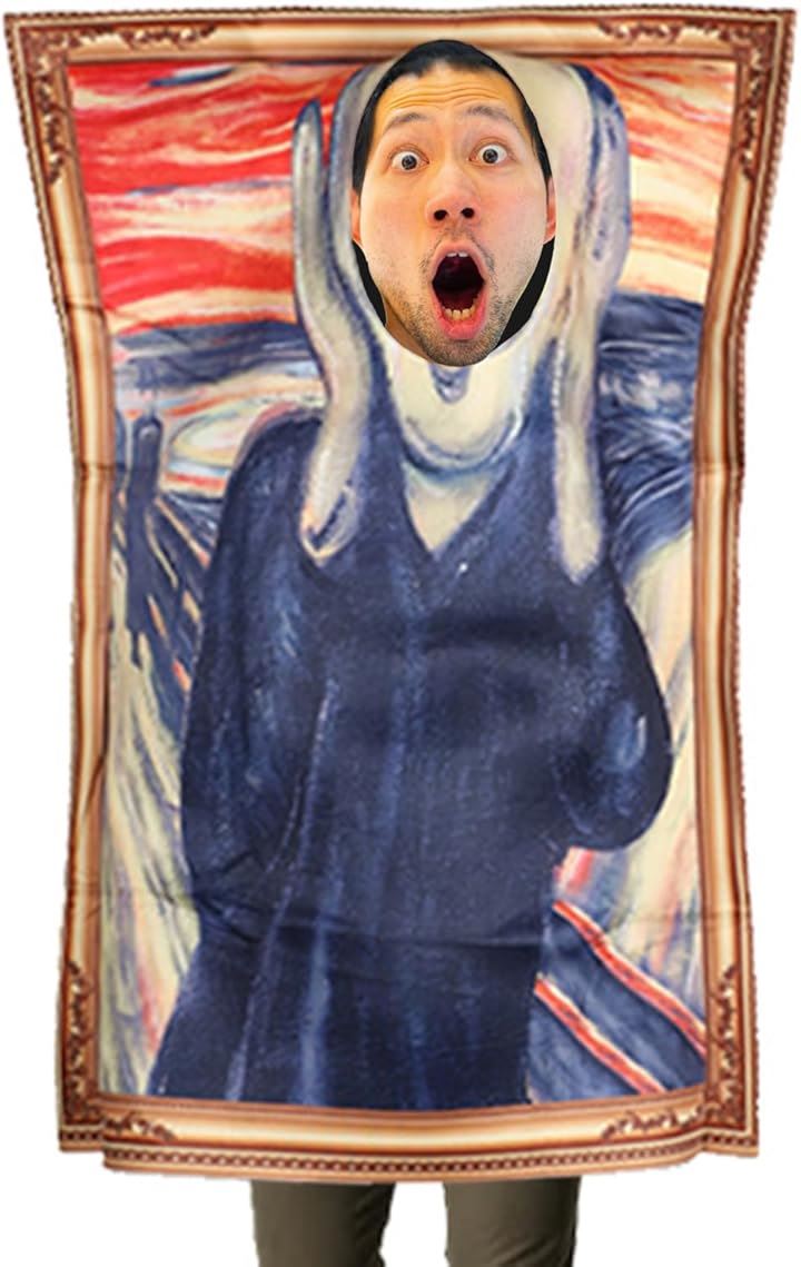 絵画 コスプレ アート 着ぐるみ 芸術 被り物 ハロウィン 仮装 コスチューム (ミックスカラー)