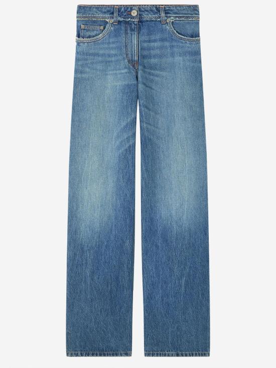 VERSACE Women Denim Pants 1023064 BLUE