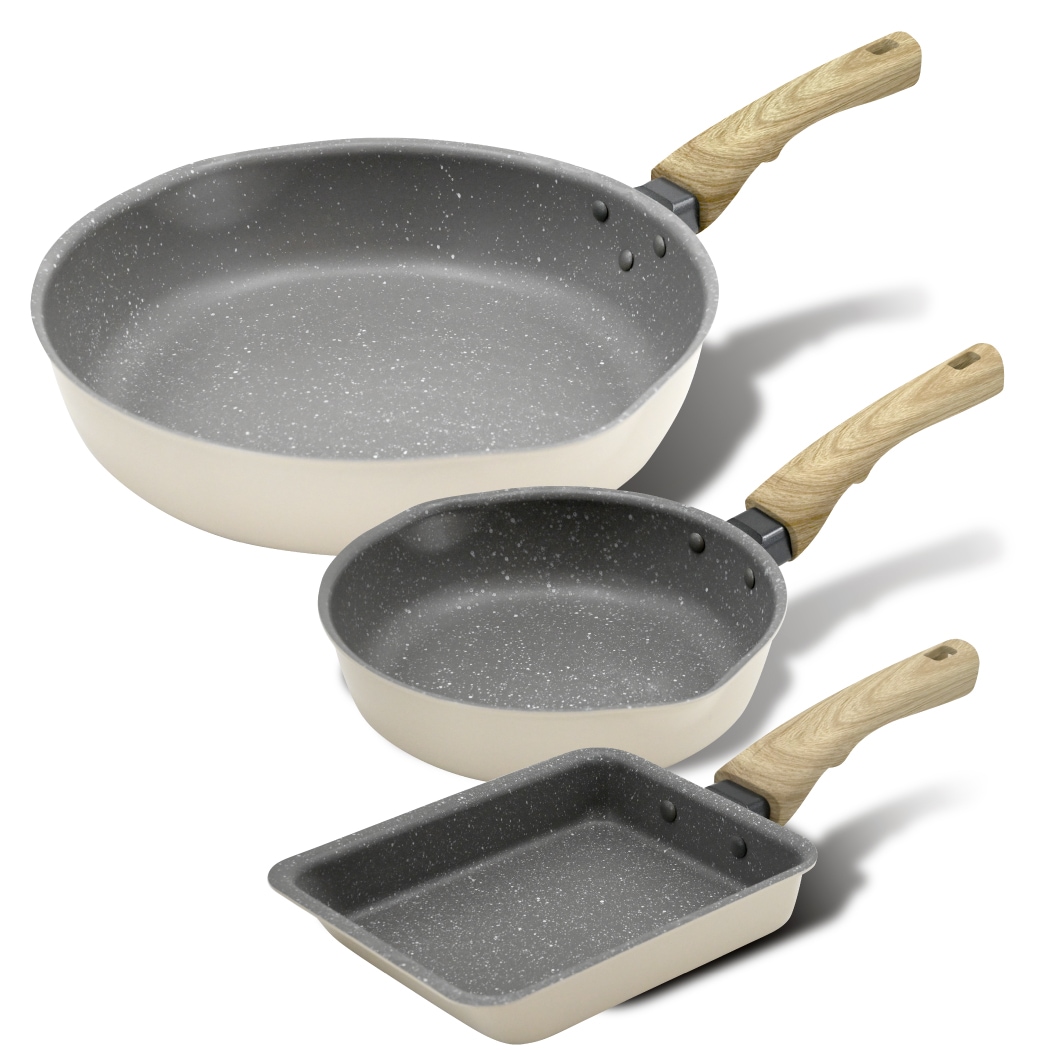 every U. 軽量フライパン 注ぎ口付き 20cm×28cm×玉子焼き マーブルダイヤモンドコーティング 軽量 軽い 高い熱効率 ガス火専用 PFOA PFOS フリー