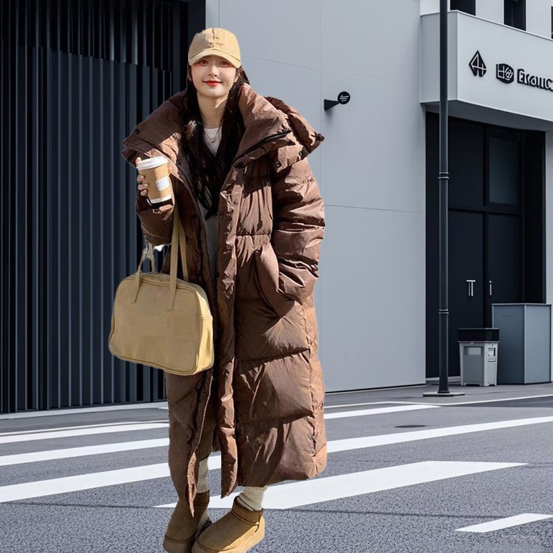 ダウンジャケットの女性の新しい肥厚ホワイトダックダウンロングスタイル平湖極寒ミッドレングス厚いスタイル冬のハイエンドセンス卸売