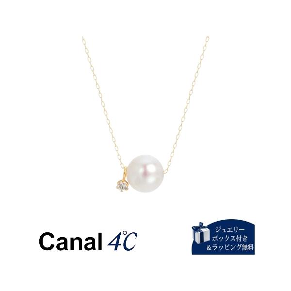 Canal 4℃ アクセサリー K18イエローゴールド ネックレス アコヤパール/ダイヤモンド