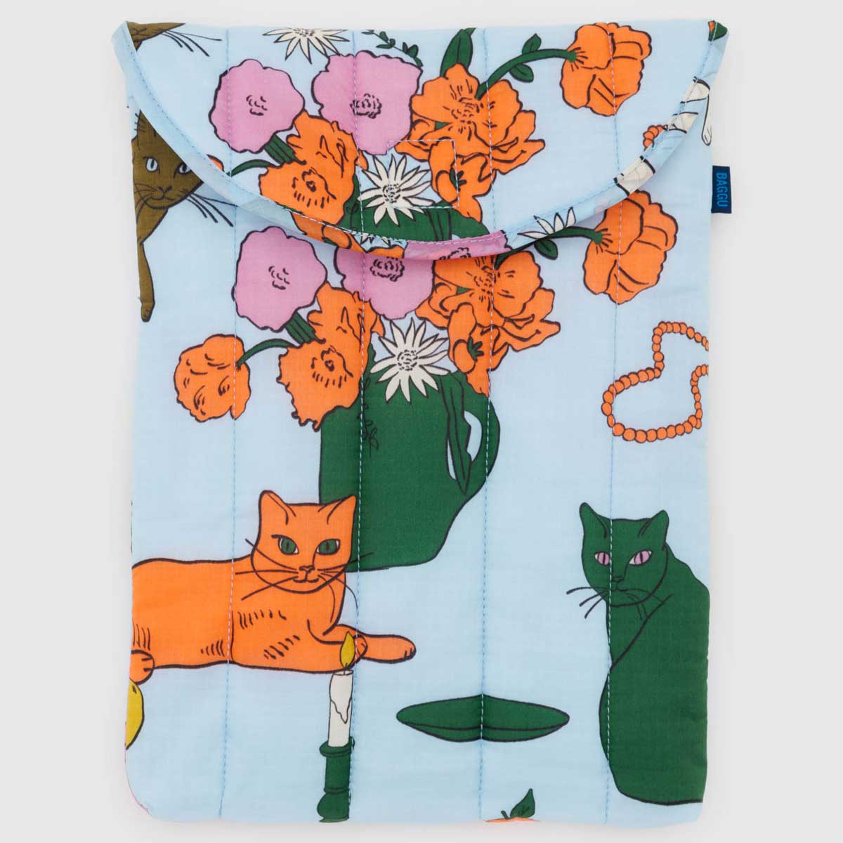 PCケース BAGGU Puffy Laptop Sleeve 13インチ/14インチ バグゥ バグー ラップトップケース キャット＆フラワー