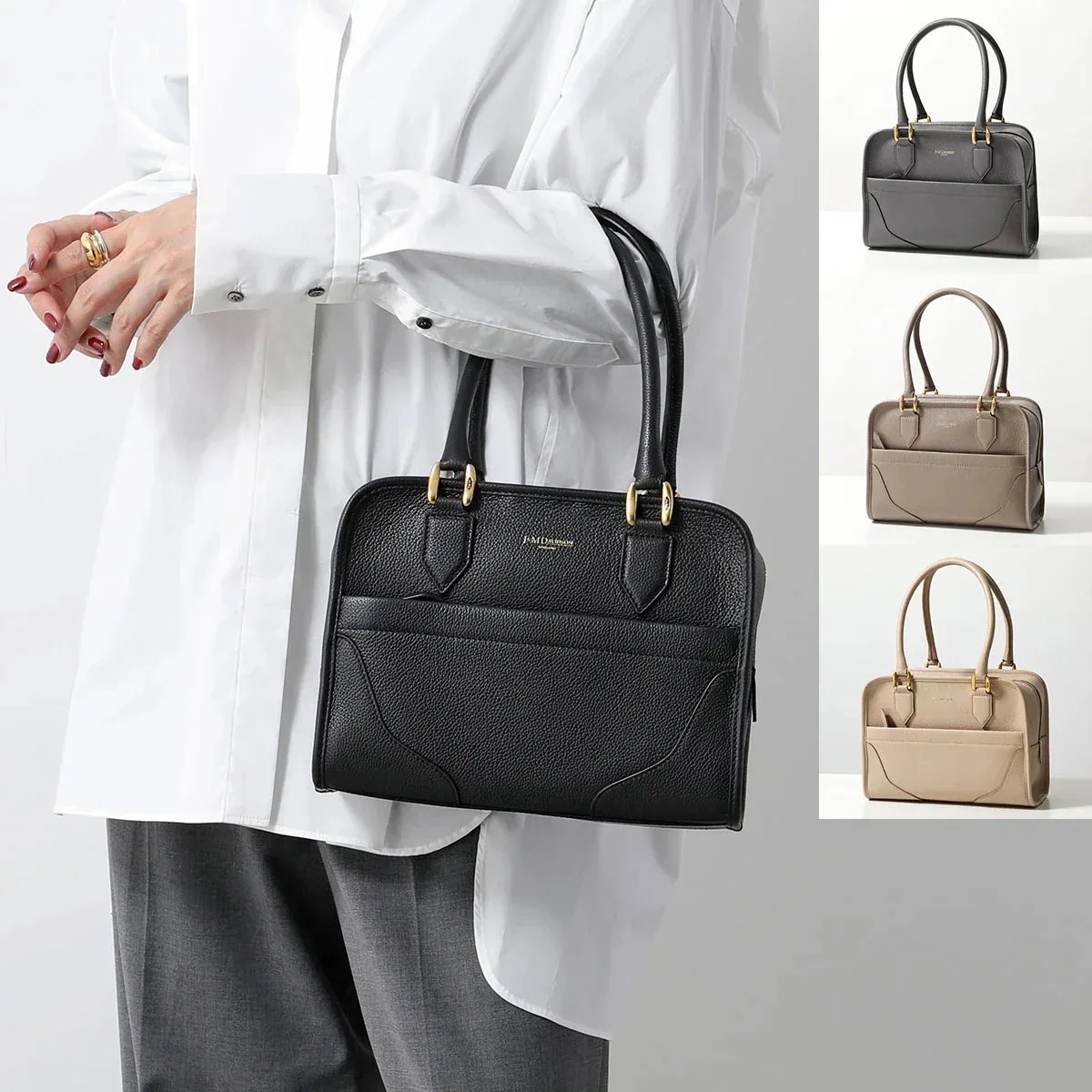 J&M DAVIDSON ジェイアンドエム デヴィッドソン ハンドバッグ CUBE MIA キューブ ミア LCBM-0XX-SGXX レディース レザー ロゴ 77,750円