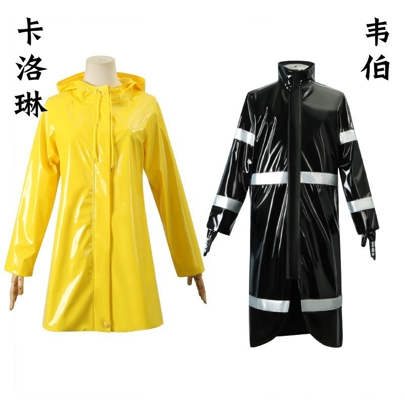 【人気爆売れ】鬼ママcosカロリーヌフルセットコスプレ黄色cosレインコートハロウィンコスプレいしょうふじんふく