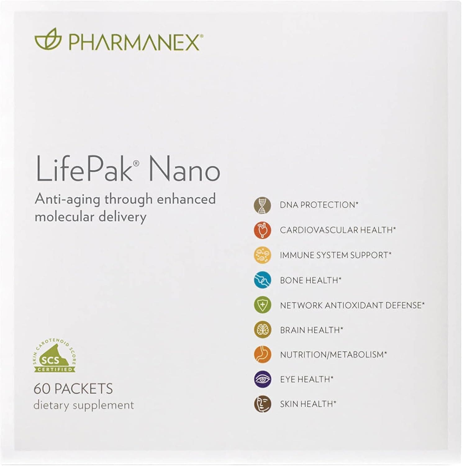 Nu Skin Pharmanex LifePak Nano 必須栄養素を配合した毎日のサプリメント 全体的な健康免疫力活力を高める アクティブなライフスタイルのための便利で外出先での