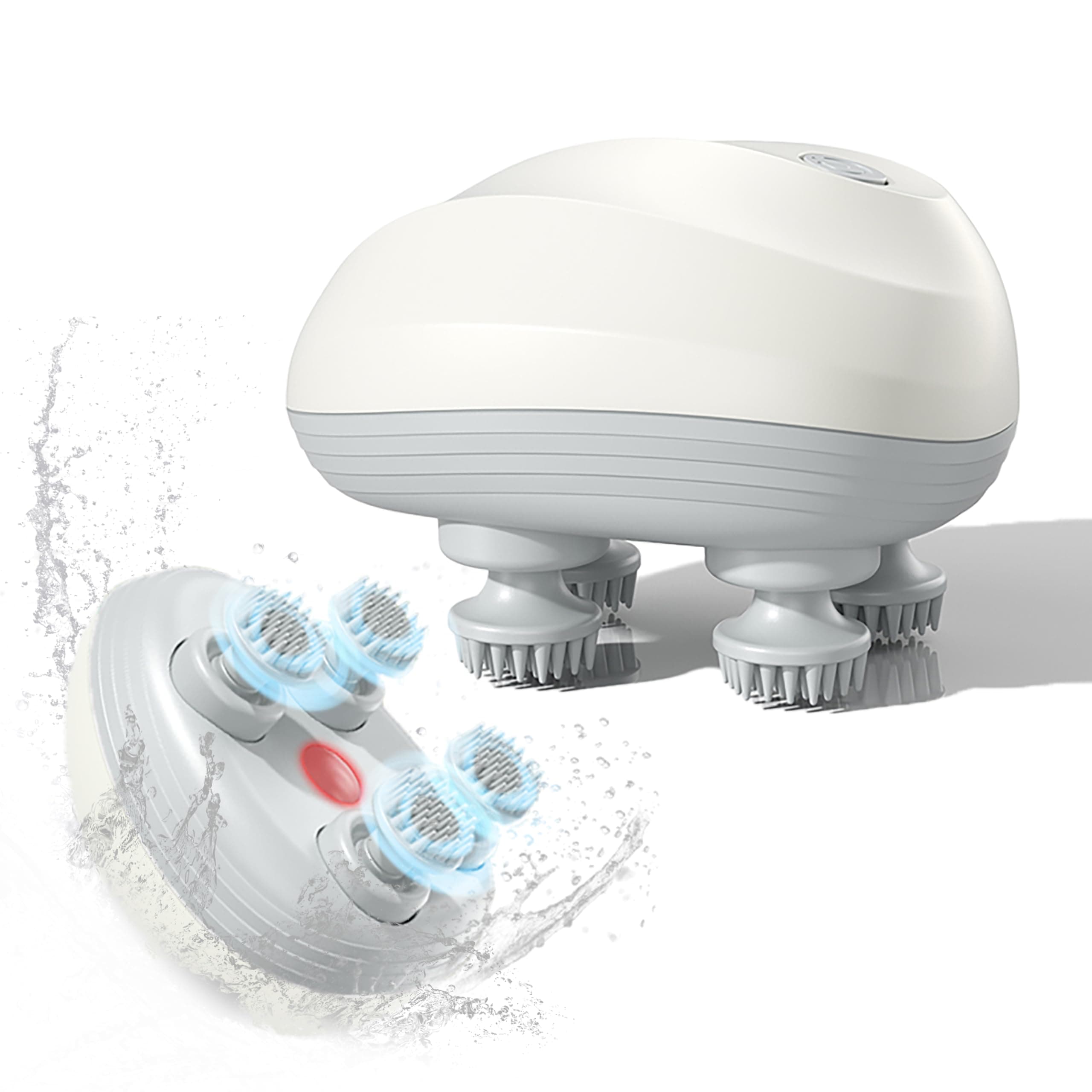 CCDBD 電動頭皮ブラシ 乾湿両用 3D振動 頭皮ブラシ 乾湿両用 回転方向/スピード調整可能 10分タイマー コードレス ワンボタン操作 頭皮ー顔ー体