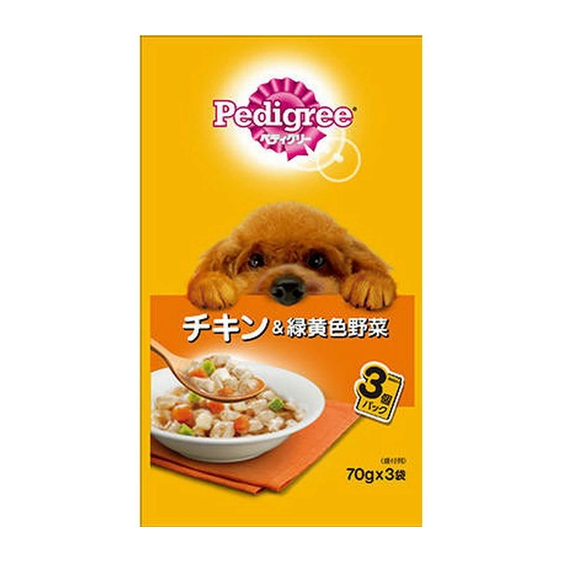 マースジャパン 6成犬用チキン&野菜70g×3個入×48個 まとめ買い 業務用 ペット 犬 ウェットフード 成犬 チキン 野菜 まとめ買い 業務用 ドッグフード パウチ 3個 48個 小型犬 中型