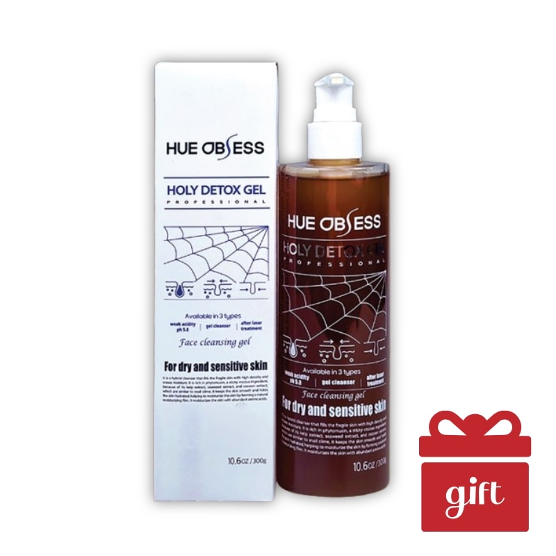 【低刺激×弱酸性】洗顔ジェル ホリーデトックスジェル 300g / 漢方由来 クレンザー HOLY DETOX GEL / HUE OBSESS