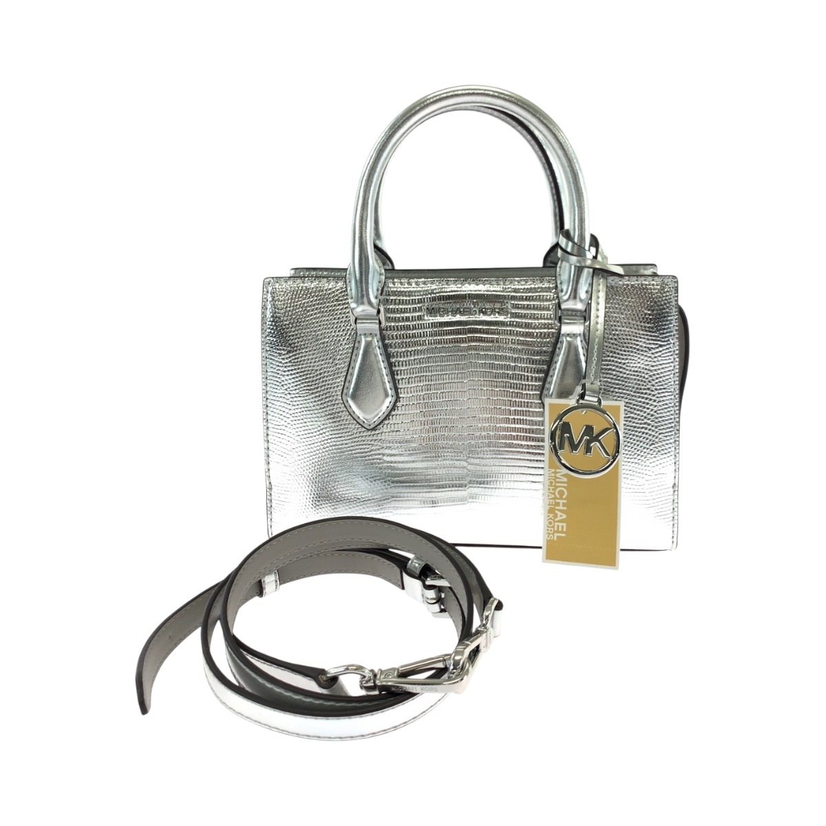 新品未使用 SHEILA ロゴ シルバー シルバー金具 レザー ショルダーバッグ ハンドバッグ 2way レディース 502736 新品