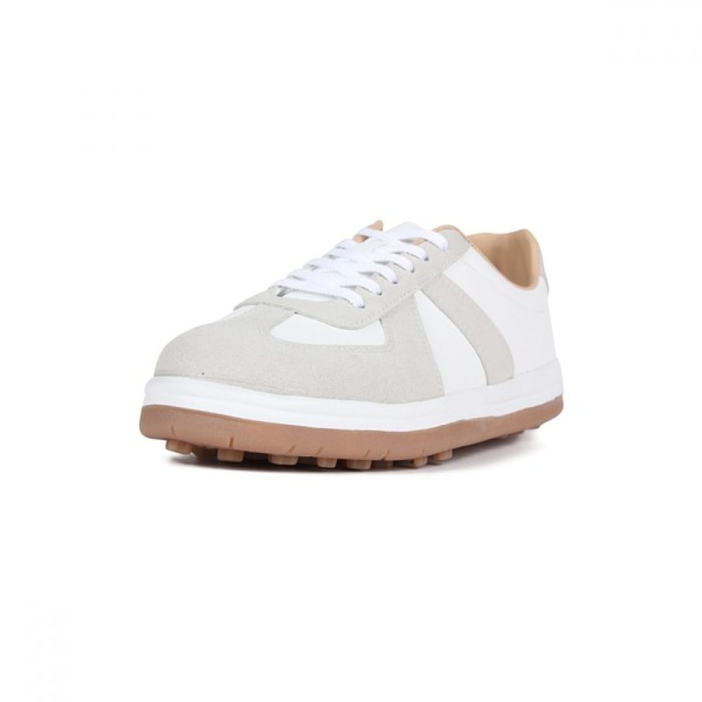 (ラックスゴルフ) メンズスパイクレス人工皮革ハンドメイドゴルフシューズ NQ117