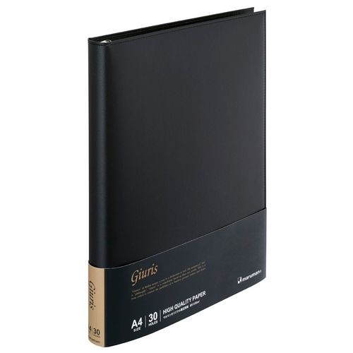 （まとめ買い）ビジネスバインダー ジウリス A4 30穴 ブラック F988B-05 [x3]